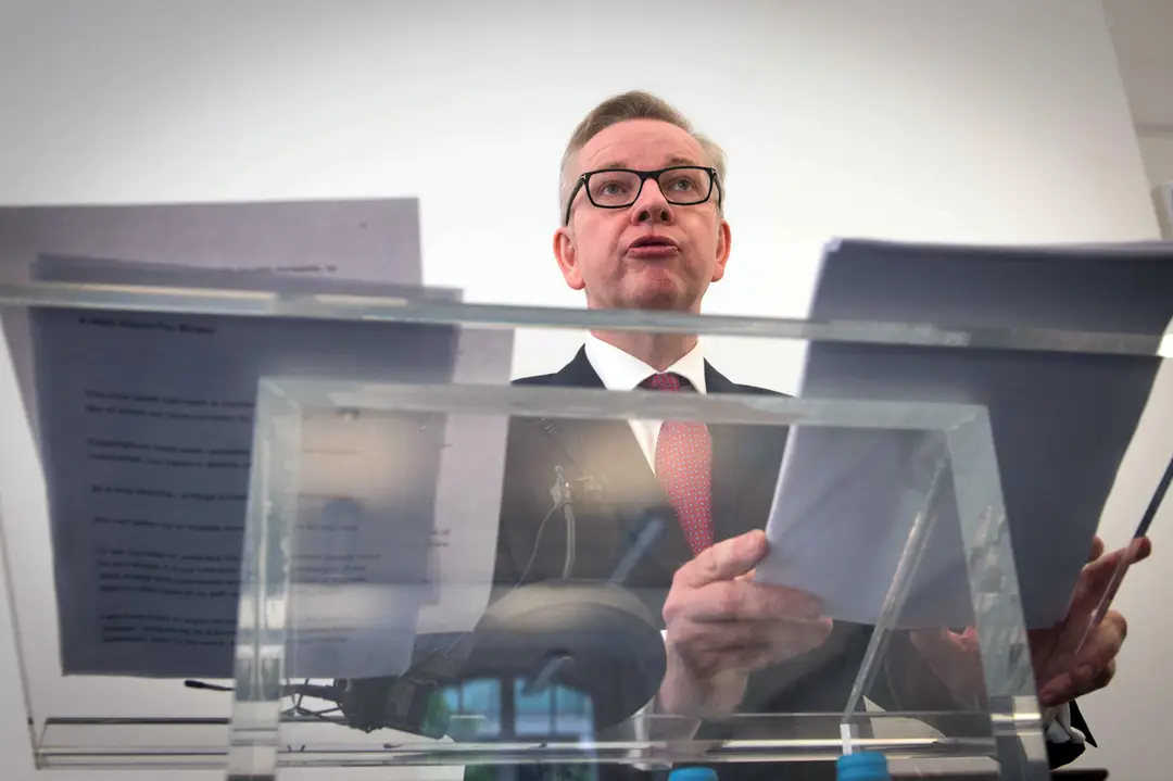 Britský minister spravodlivosti  Michael Gove.