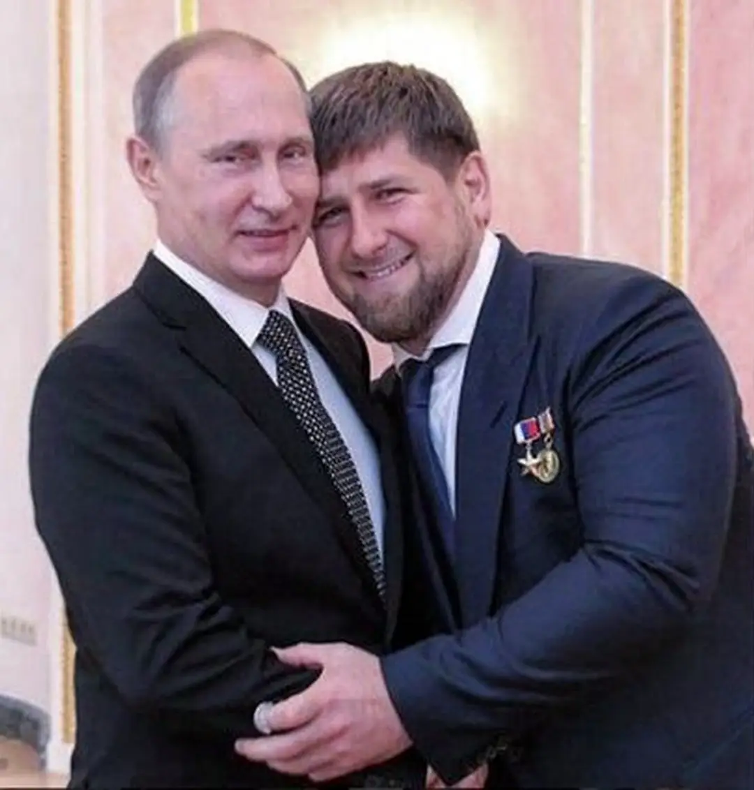 Vladimir Putin a Ramzan Kadyrov.