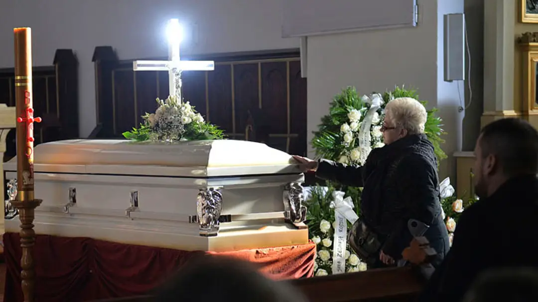 Pohreb poľského kamionistu.