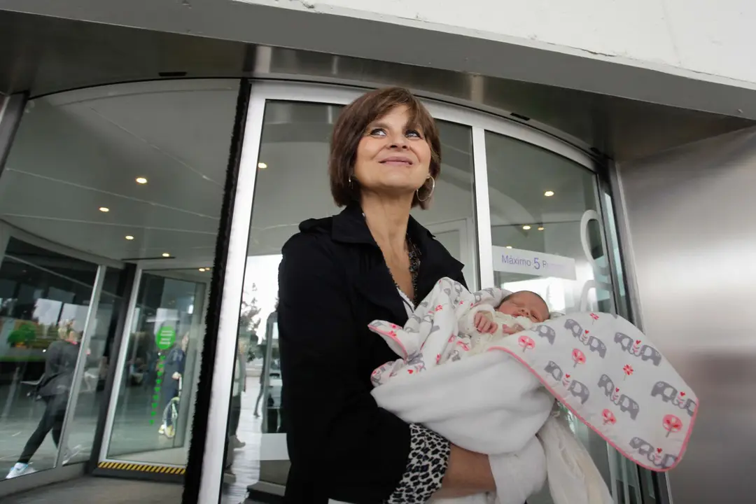 Lina Álvarez a jej bábätko.