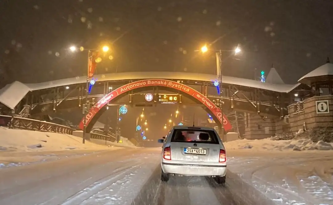 Zasnežené Donovaly.