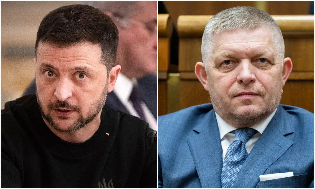 Volodymyr Zelenskyj a Robert Fico