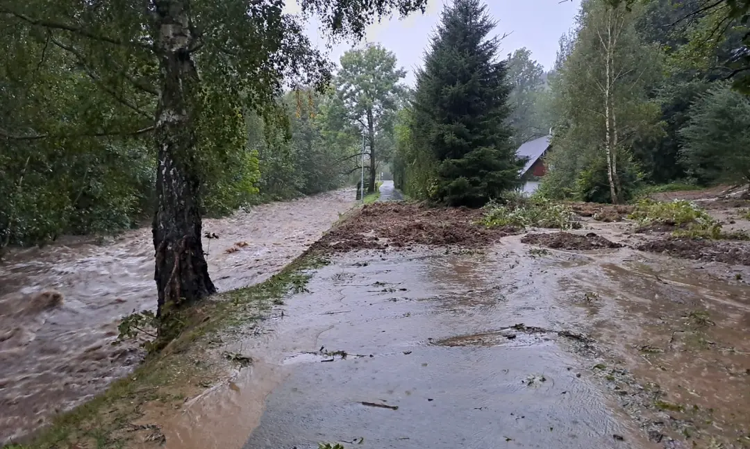Rozbúrená rieka.