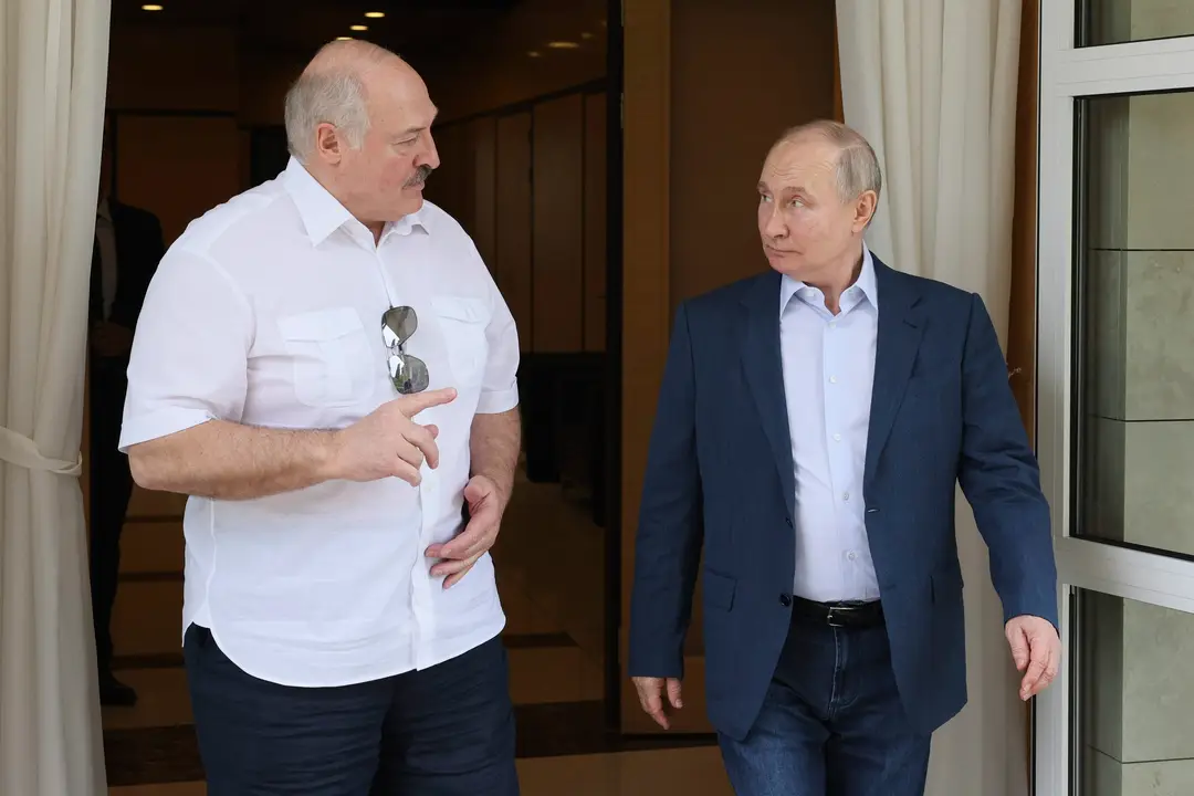 Alexandr Lukašenko a Vladimir Putin