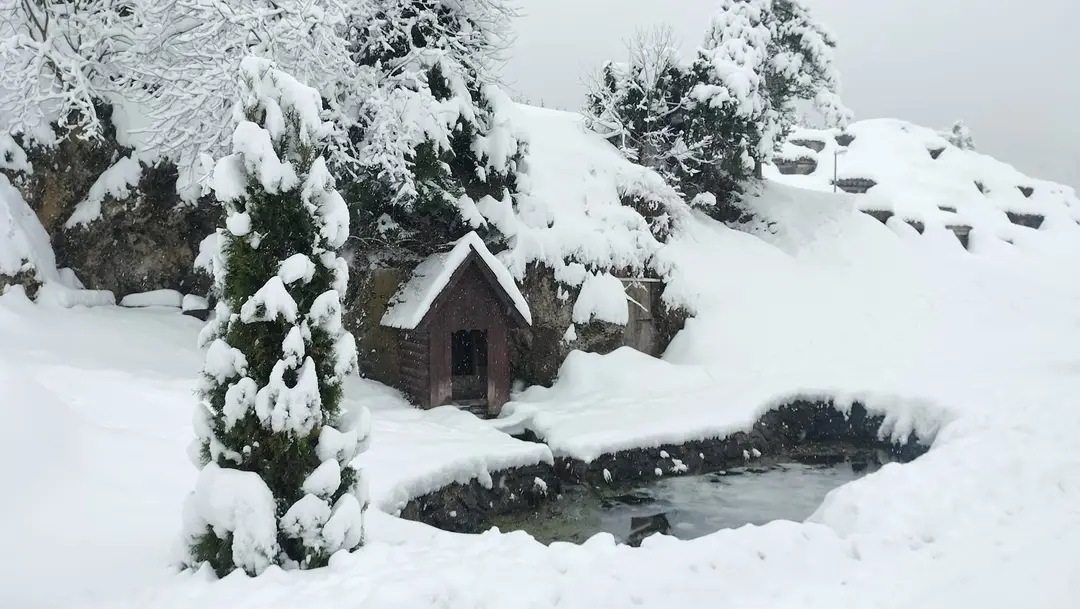 Liptovská Teplička v okrese Poprad pod snehom