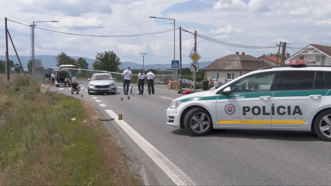 Záber z miesta nehody.