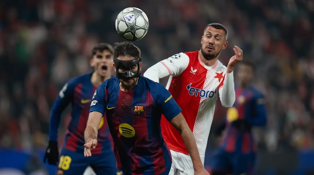 Ivan Schranz proti Barcelone.