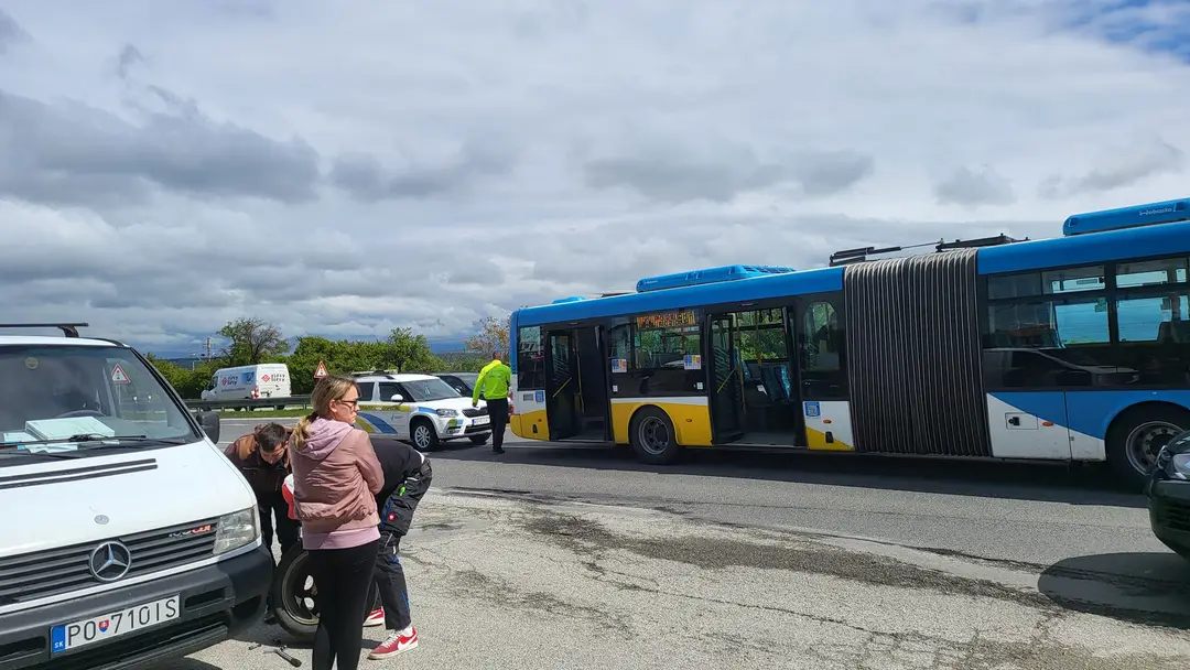 Nehoda autobusu v Košiciach.