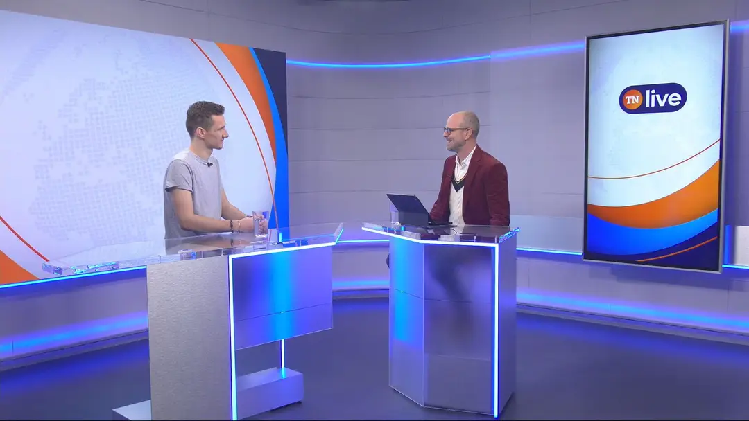 Ján Koštial v štúdiu TN live.