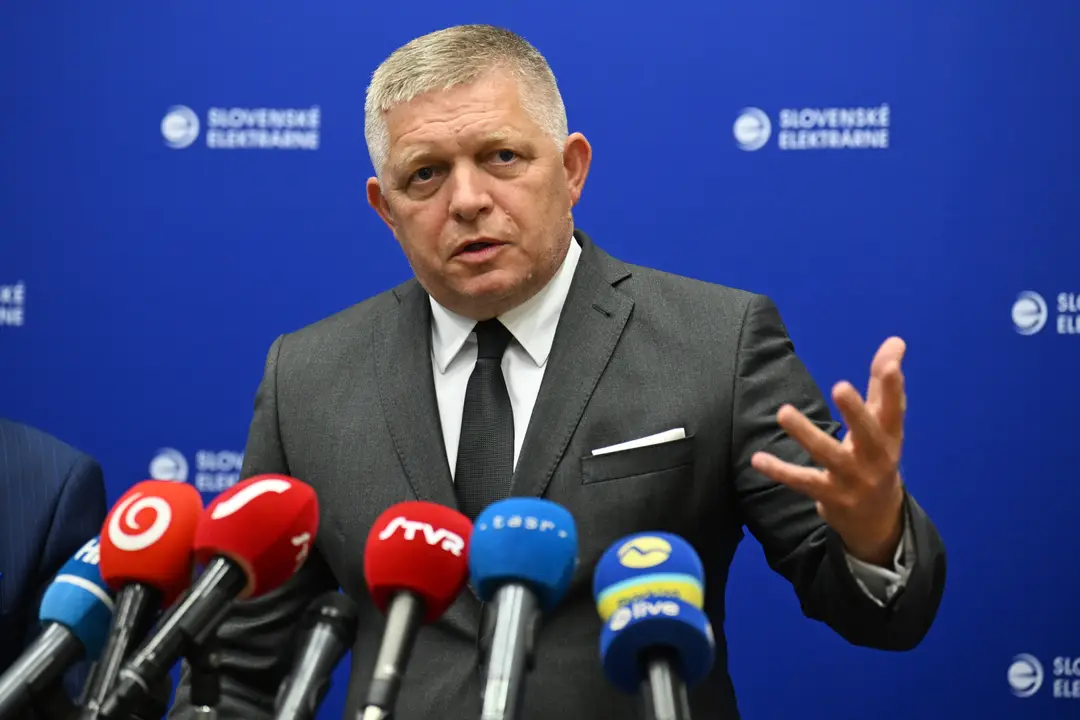 Robert Fico na dnešnej tlačovej konferencii.