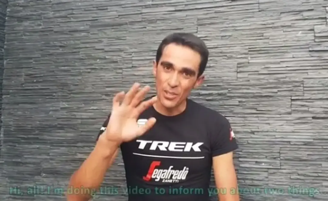 Alberto Contador dal zbohom cyklistike.