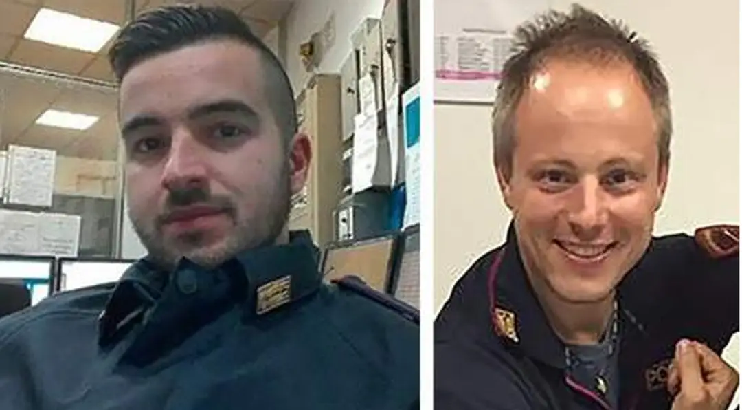 Policajti, ktorí Amriho zastrelili Luca Scatá (29) a jeho kolega Cristian Movió (36) 