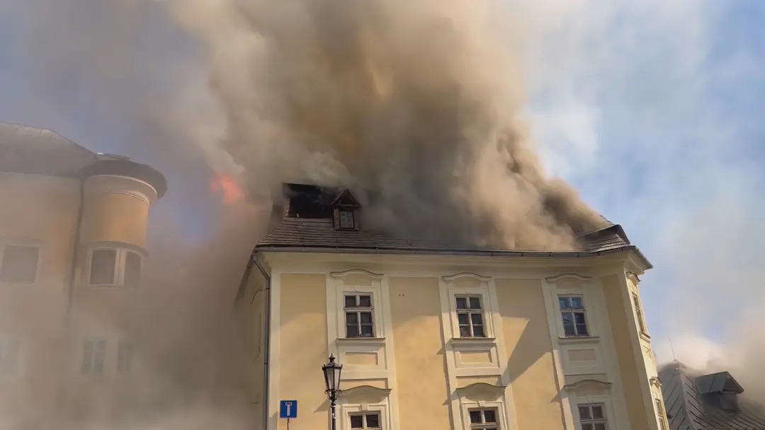 Požiar v Banskej Štiavnici.