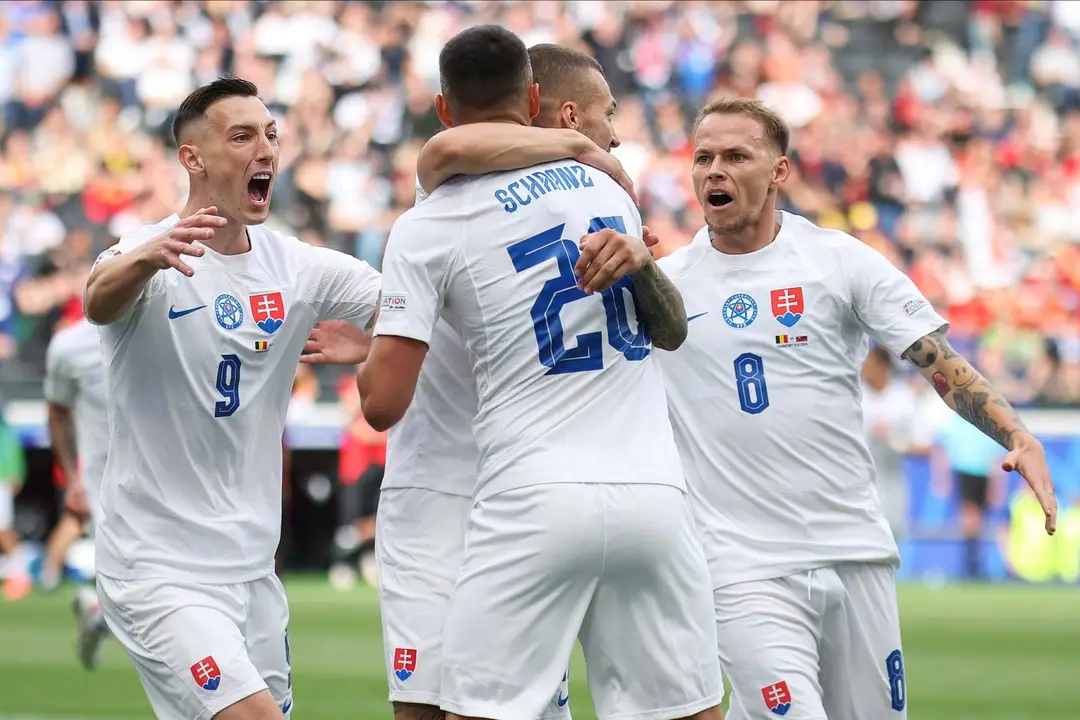 Slovenskí reprezentanti na Eure v Nemecku.