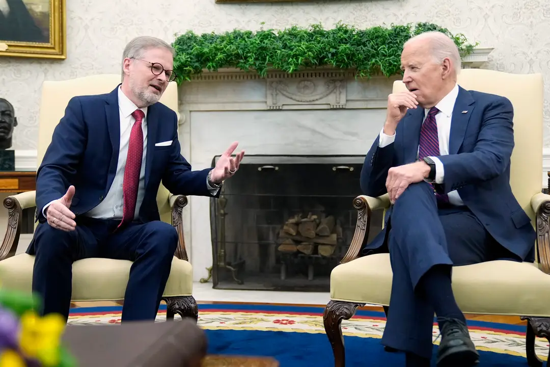 Petr Fiala a Joe Biden