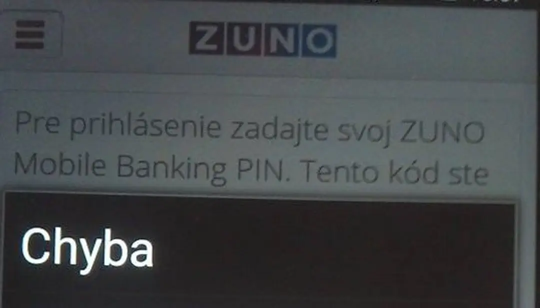 Nefungoval ani mobil banking