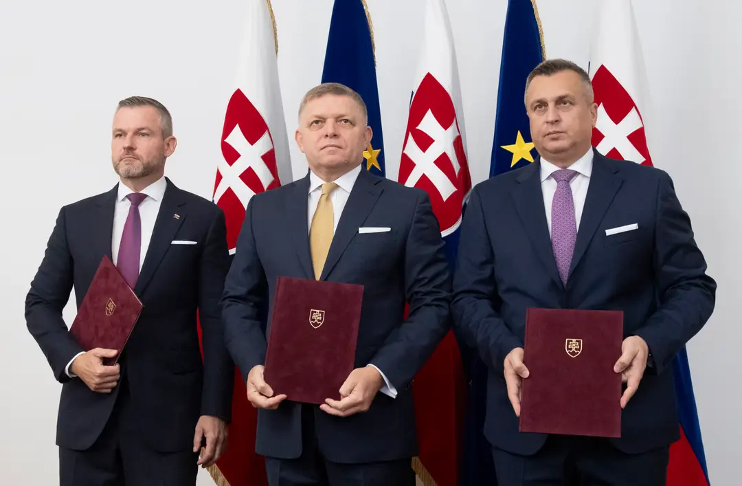 Peter Pellegrini, Robert Fico a Andrej Danko.