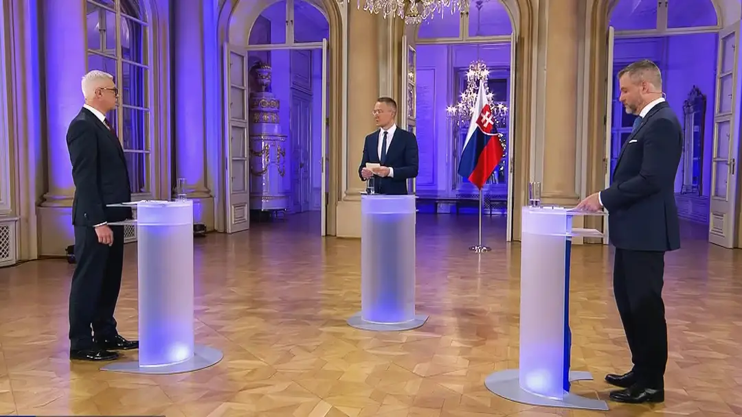 Prezidentská debata medzi Ivanom Korčokom a Petrom Pellegrinim.