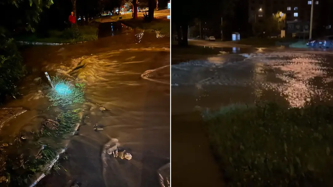 Porucha vodovodu v Prešove. 