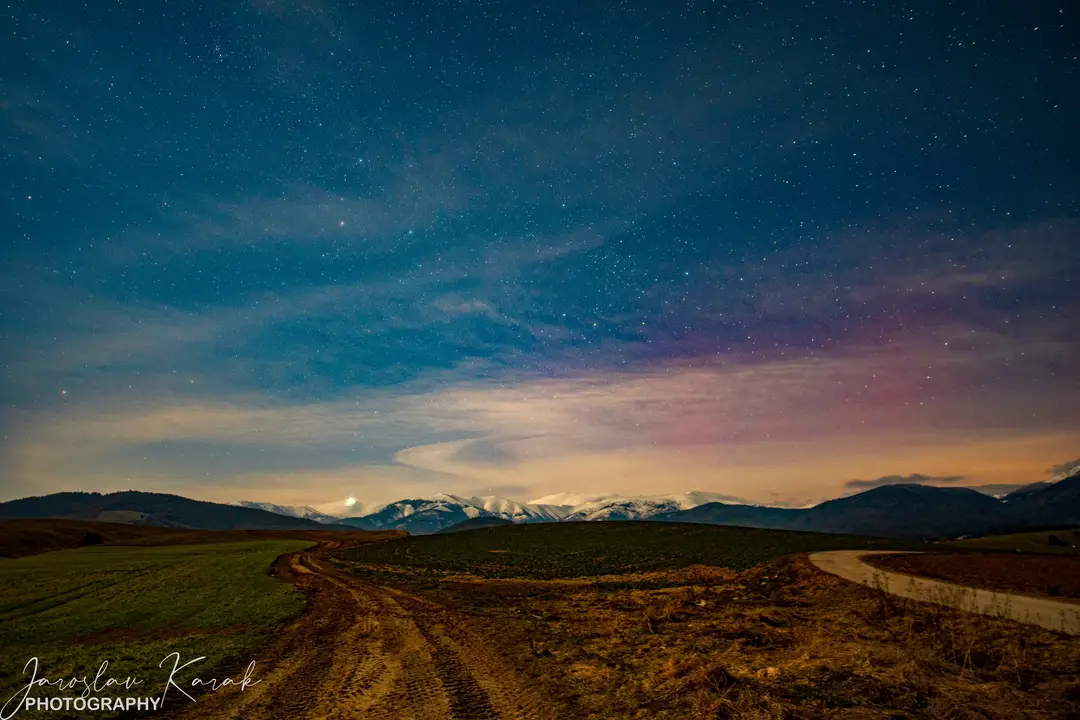 Polárna žiara nad Slovenskom