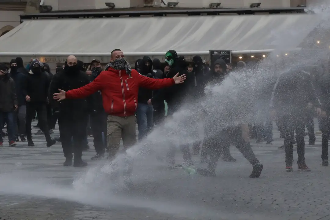 Protest v Prahe.
