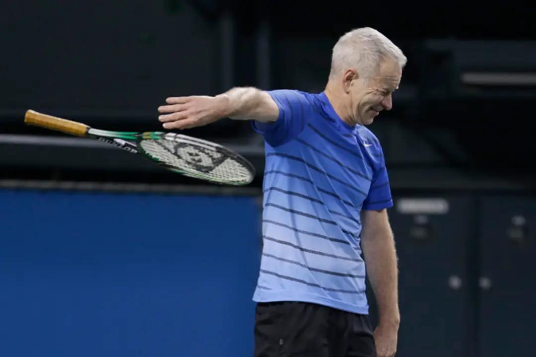 John McEnroe a jeho búrlivé gesto.