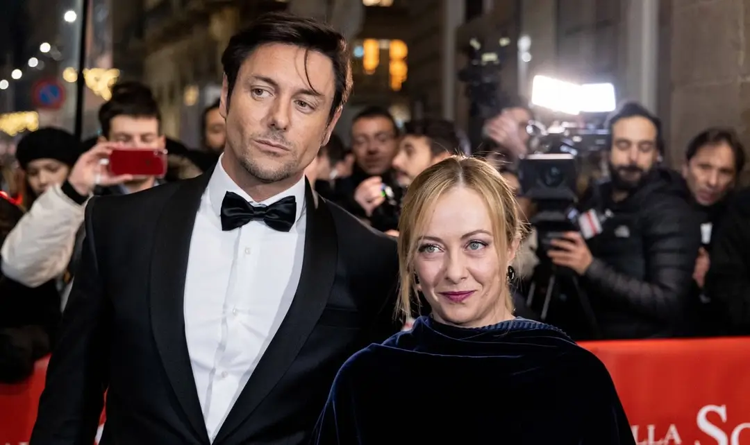 Andrea Giambruno a Giorgia Meloniová.