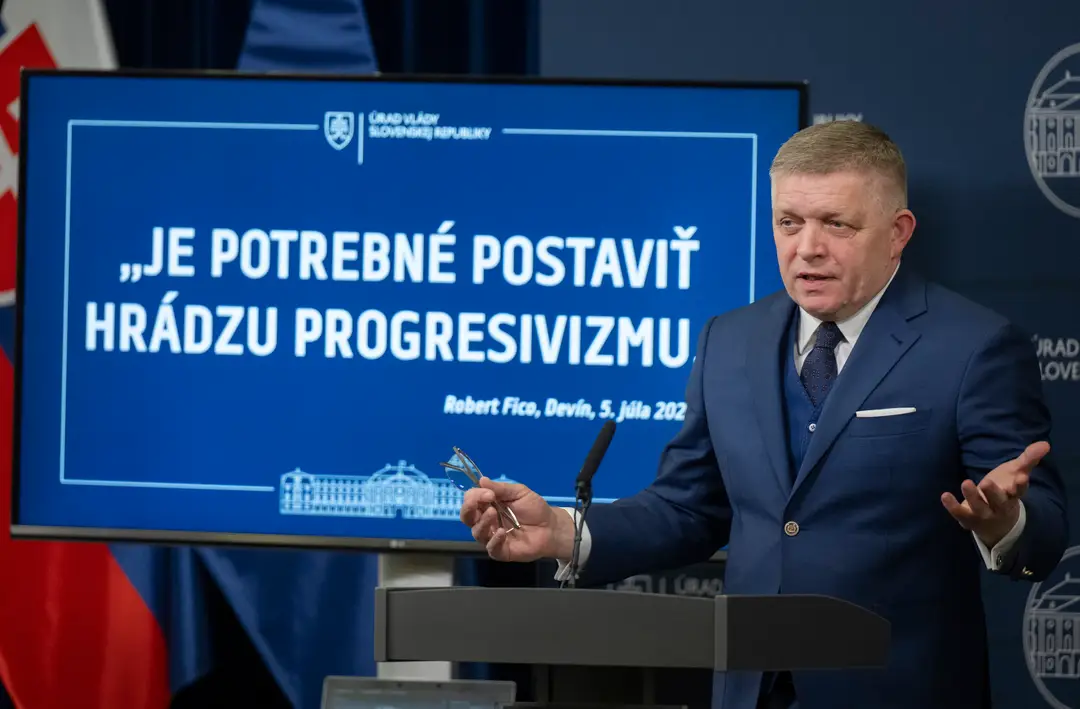 Robert Fico na tlačovej konferencii 