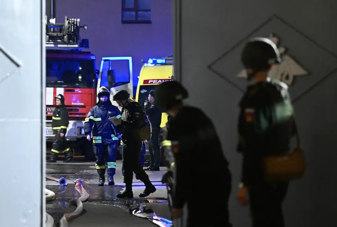 Požiar ministerstva obrany v Rusku