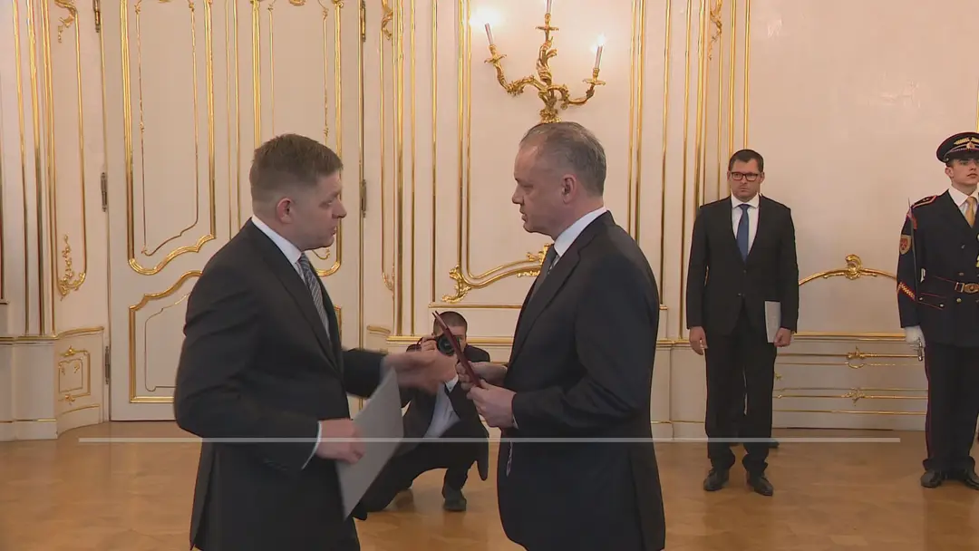 Robert Fico a Andrej Kiska.