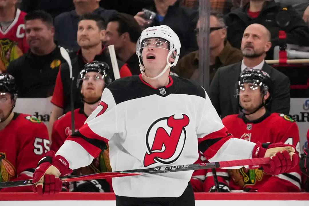 Slovenský obranca New Jersey Devils Šimon Nemec.