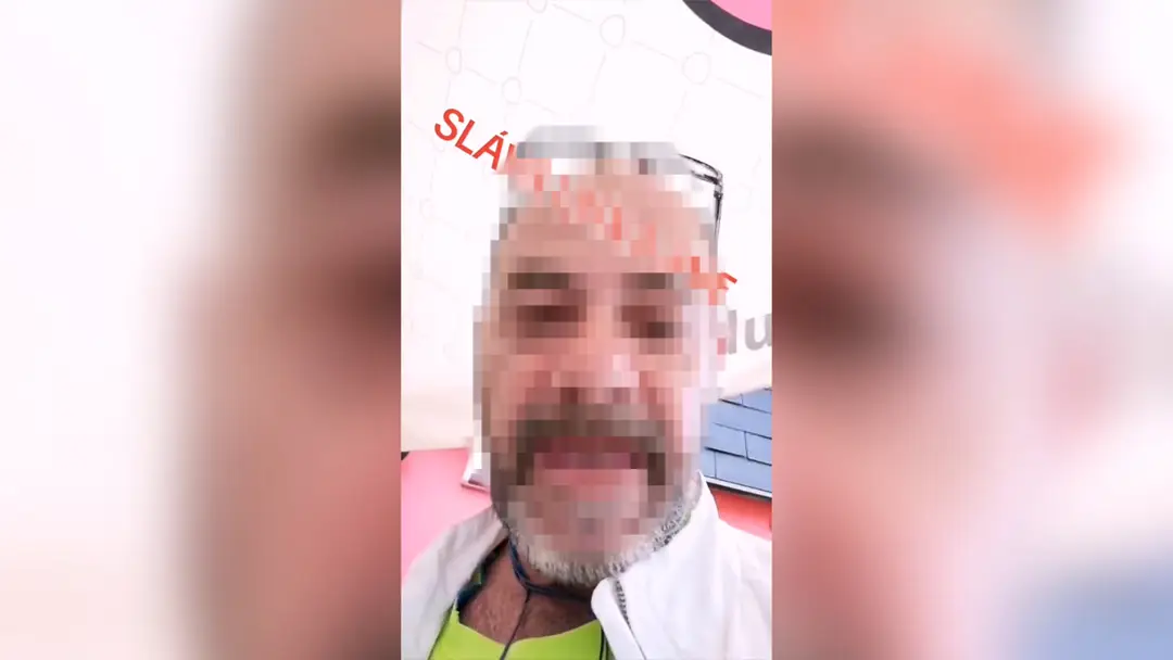 Na snímke muž, ktorý sa na videu vulgárne vyhrážal prezidentke a lídrovi OĽANO Igorovi Matovičovi.