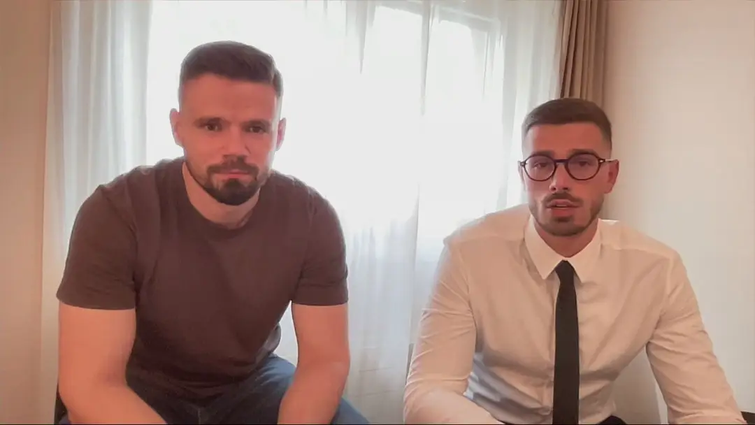 Marek Arpáš a Marián Červenka pred odvetou Slovana Bratislava.