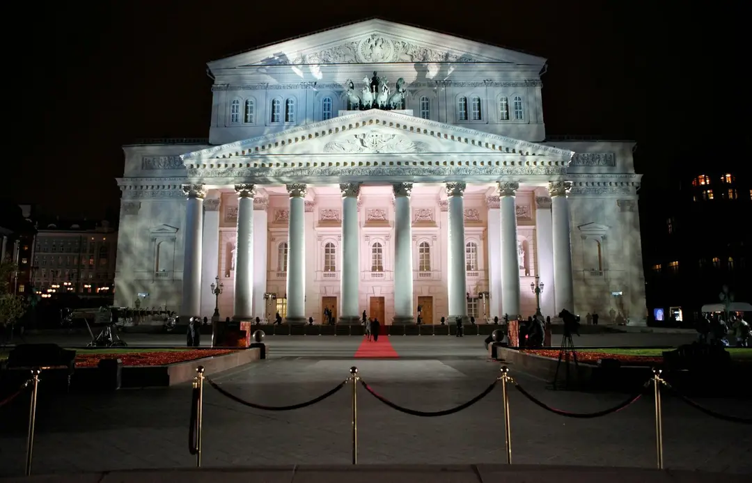 Na archívnej snímke pohľad na moskovské Veľké divadlo (Boľšoj teatr)