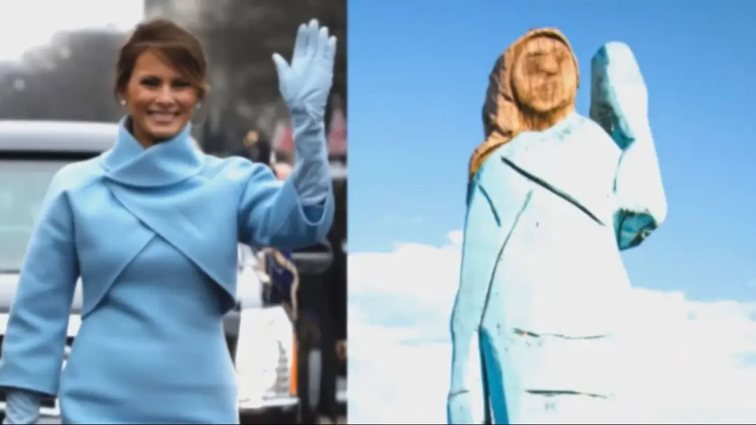 Socha Melanie Trumpovej v Slovinsku