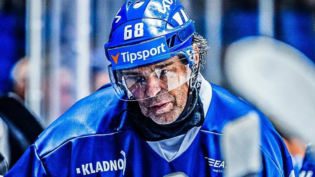 Jarmír Jágr v drese Kladna (cropped)