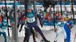 Slovenská biatlonistka Anastasia Kuzminová sa raduje v cieli zo zisku striebornej medaily.