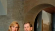 Prezident ČR Václav Havel s manželkou Dagmar na Pražskom hrade na archívnej snímke.