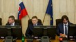 Robert Kaliňák, Robert Fico a Peter Pellegrini na rokovaní vlády.