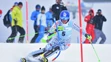 Veronika Velez-Zuzulová na trati slalomu žien počas majstrovstiev Slovenska v zjazdovom lyžovaní  na Štrbskom Plese.