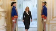 Na snímke prezidentka Zuzana Čaputová oznamuje, že nebude opätovne kandidovať v budúcoročných voľbách na post hlavy štátu v Prezidentskom paláci v utorok 20. júna 2023.
