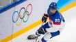Juraj Slafkovský vo štvrťfinále ZOH 2022 proti USA.