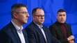 Martin Slosiarik, Václav Hřích a Jakub Hankovský v relácii Na telo plus.