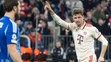 Thomas Müller počas zápasu so Slovanom Bratislava