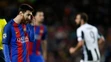 Sklamaný Lionel Messi z Barcelony v odvete štvrťfinále LM proti Juventusu.