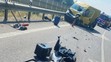 Motocykel po tragickej zrážke