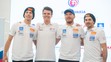 Slovenskí reprezentanti v zjazdovom lyžovaní zľava Teo Žampa, Martin Hyška, Adam Žampa a Andreas Žampa.