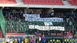 Fanúšikovia Slovana v zápase 3. kola nadstavbovej časti Fortuna ligy v skupine o titul v Trnave.