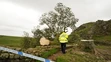 udia sa pozerajú na takmer 200-ročný javor horský, ktorý zoťal 16-ročný mladík na mieste zvanom Sycamore Gap.