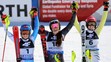 Mikaela Shiffrinová, Laurence St, Germainová a Lena Dürrová.